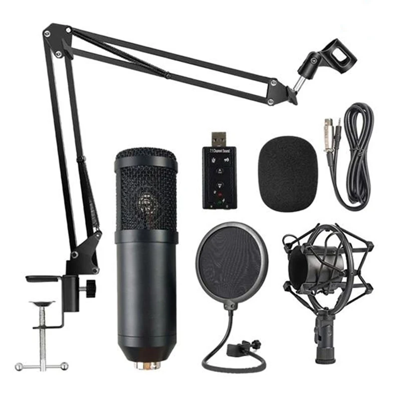 

Bm800 Профессиональный Подвеска для микрофона комплект Студия Live Broadcast пение Запись конденсаторный микрофон комплект