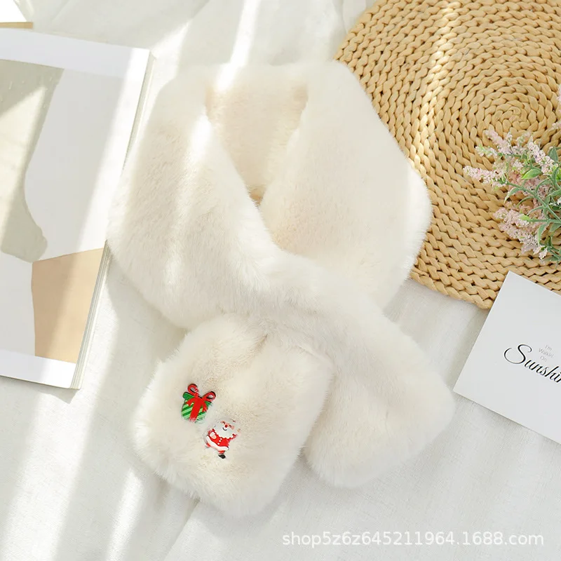 

Women's Scarf Winter Christmas Plus Velvet Scarf Simple Scarf New Winter Female Cute Warm Scarf Bufandas Invierno Mujer