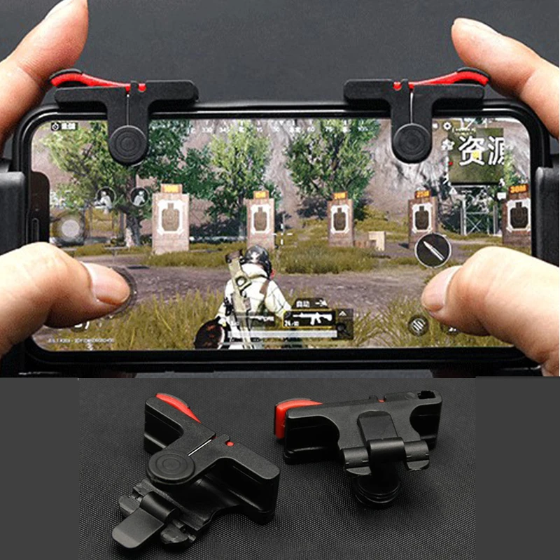 

2Pcs PUBG Moible Phone Controller Gamepad Free Fire L1 R1 Trigger Game Pad Grip Joystick for iPhone Android Accessories With Box