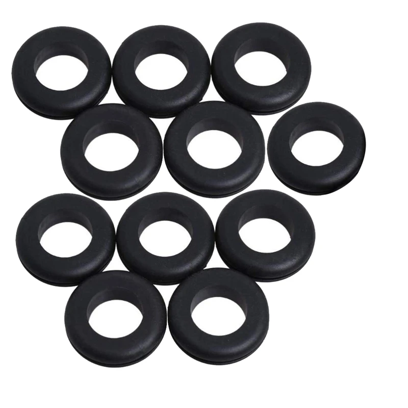 

200Pcs/Box Rubber Grommet Gasket Kits for Wire Cable Black Assortment Set