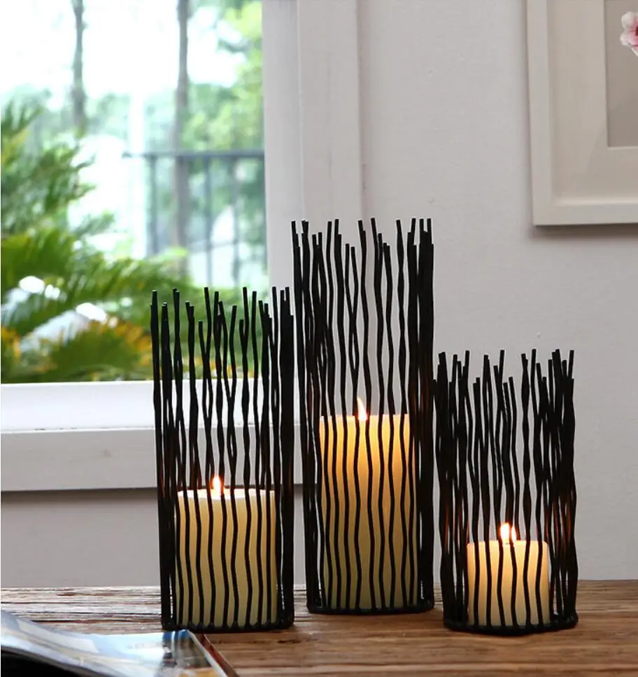 Простой и красивый креативный Железный подсвечник в скандинавском стиле