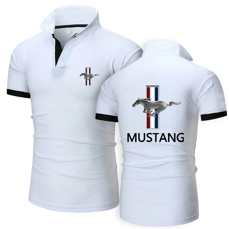

2021 New T-shirts Fashion Mustang Shirts Men's Harajuku Summer Comfortable Short Sleeves outfit Shirts Cotton Top