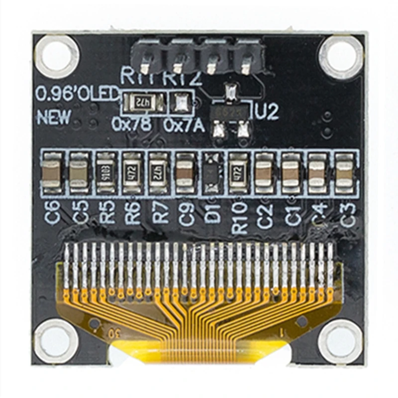 4-контактный Последовательный модуль IIC 0 96 дюйма белый/синий/желтый OLED-дисплей