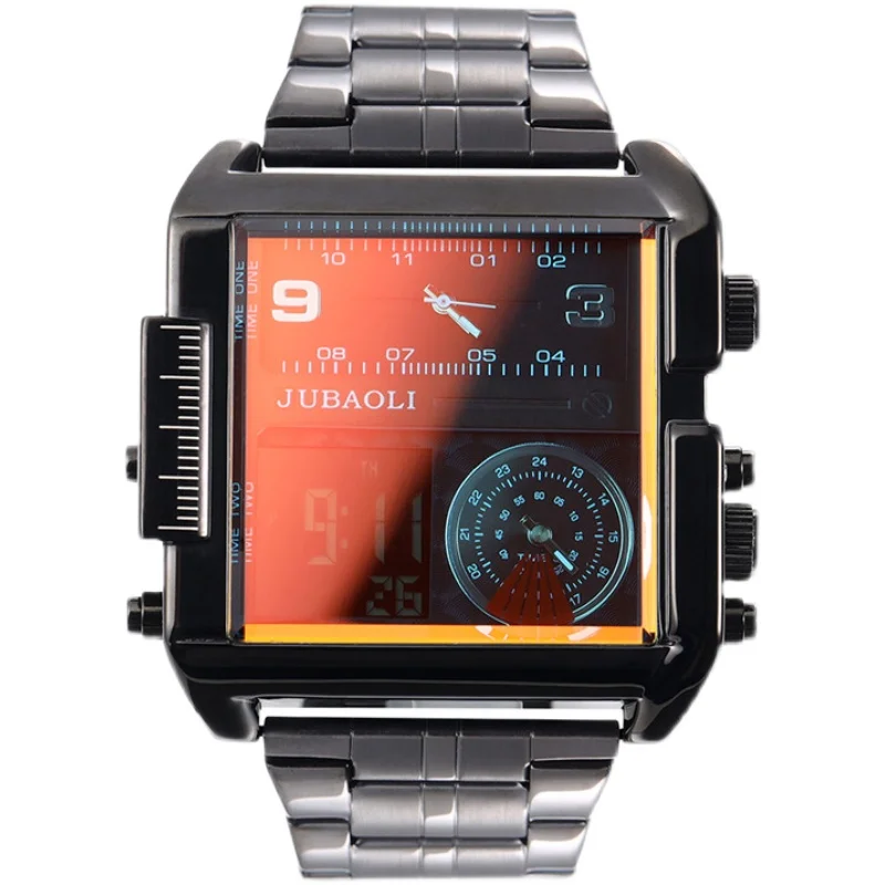 

TT Square Watch Men's 2021 New Trendy Large Dial Black Technology Military Special Forces Trendy Colorful