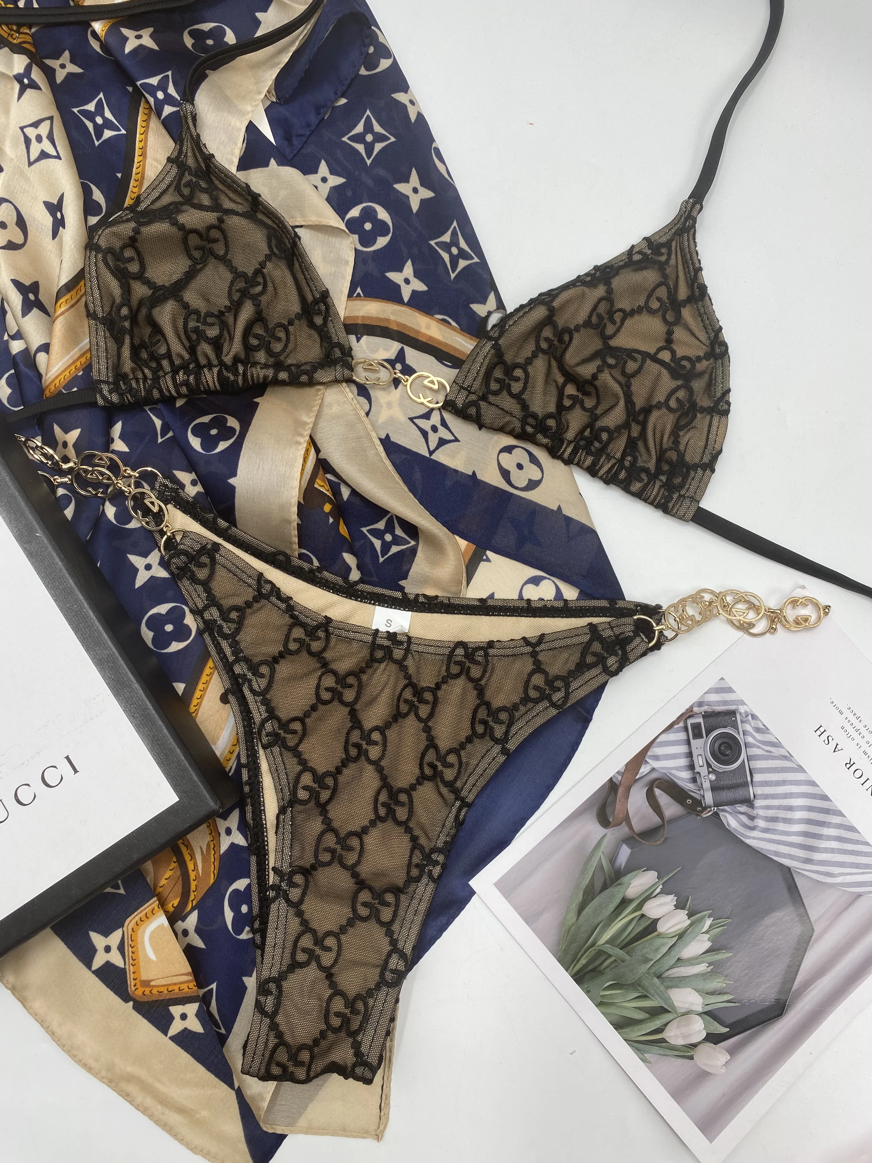 

Ini Bikini female swimsuit women swimwear two-piece bikinis set bather swimsuit