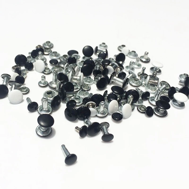 Черно-белая круглая двухсторонняя Кепка с заклепками шпилька для сумки шляпы