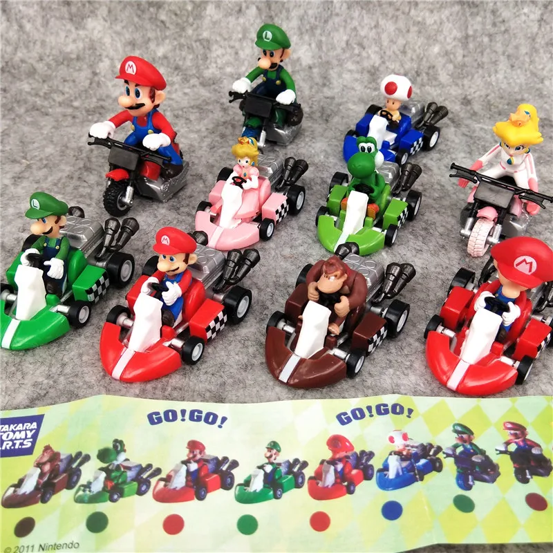 

Игрушечная фигурка Super Mario Bros, 10 шт./компл., с рисунком из мультфильма «Марио», Luigi Yoshi Жаба, в форме персика, подарки на день рождения