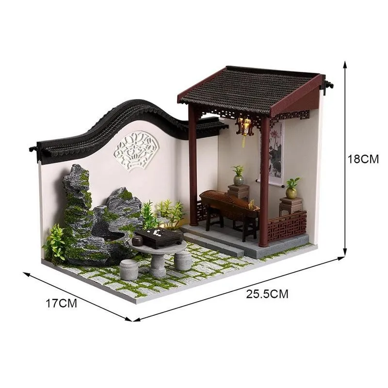 

Chinese Style Doll House Furniture Miniature Dollhouse DIY Miniature House Room Box Theatre Toys for Children Dollhouse