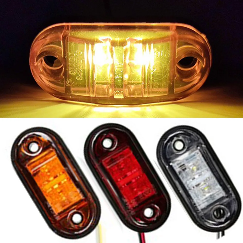 

10Pcs Truck Trailer Side Marker Indicators Light Car Signal Brake Rear Warning Tail Light LED 12V Warning Lamp For Heavy Trucks