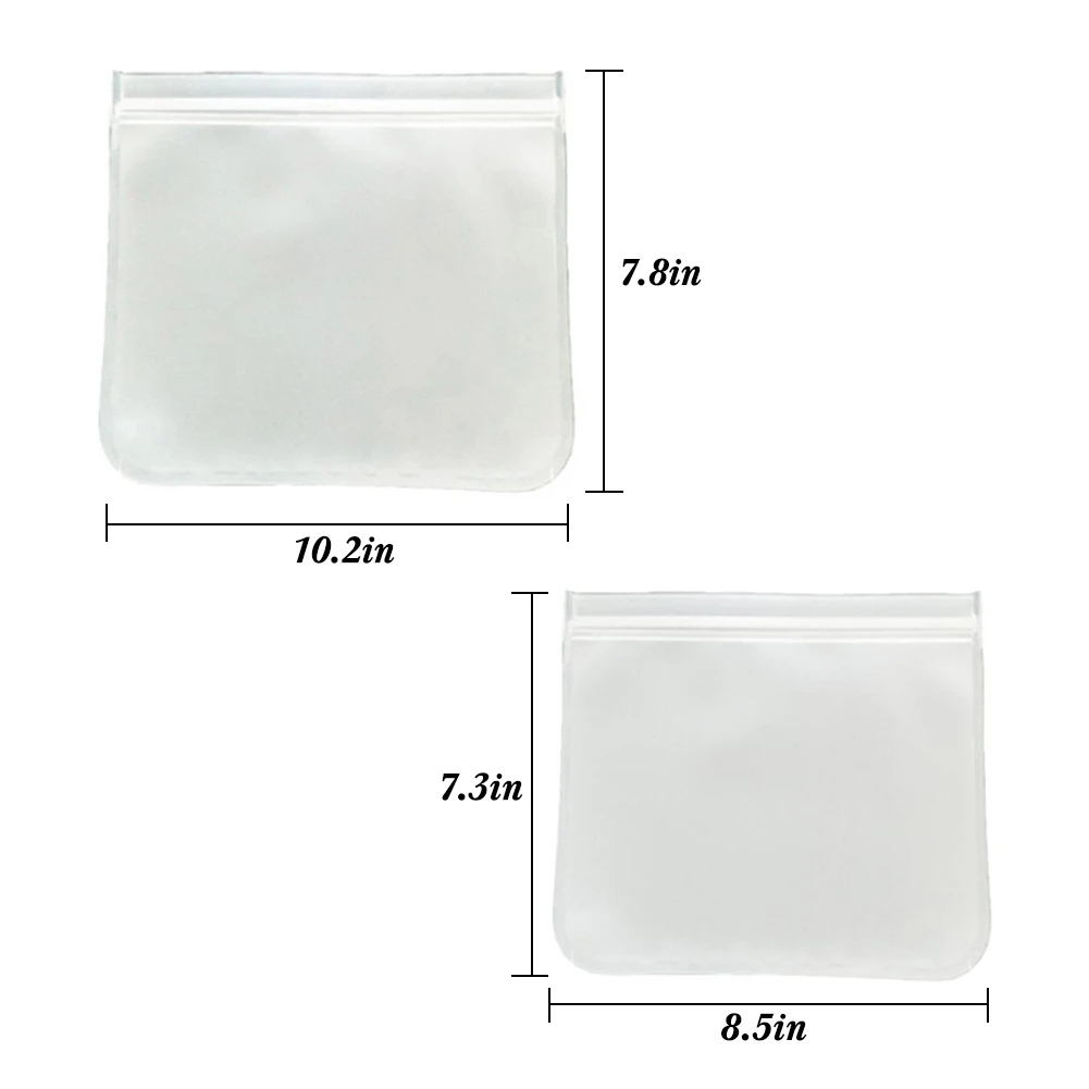 6 упаковок биоразлагаемых многоразовых мешков для хранения пакет морозильной