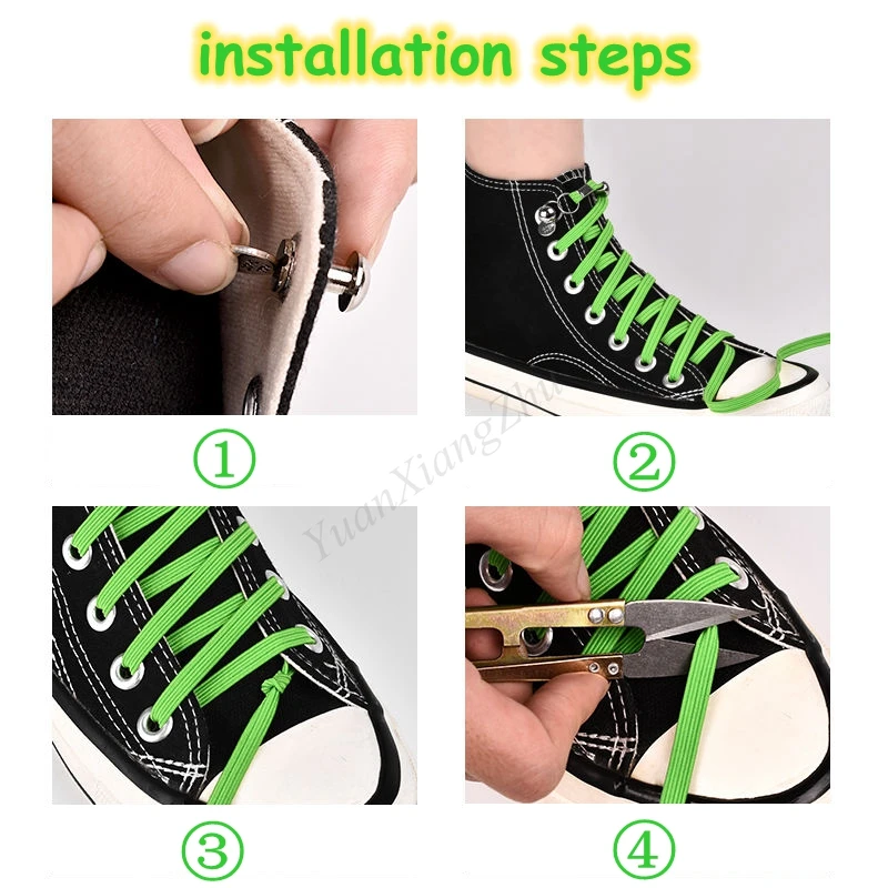 1Pair One Hand Shoelace No Tie Shoelces For Chidren and Adults Quick For Kids and Adult Sneakers Shoelace Quick Lazy Laces