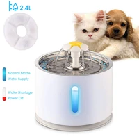 automatic cat water fountain 2 4l water level window led electric mute water feeder dog pet drinker bowl pet drinking dispenser