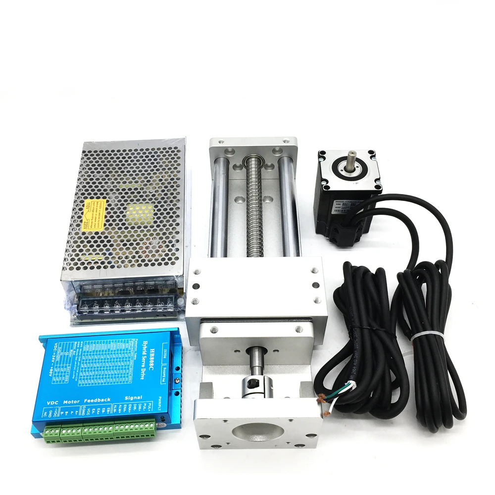100 мм 200 300 400 500 600 ход CNC линейный модуль скольжения стол SFU1605 & Nema23 нм комплект