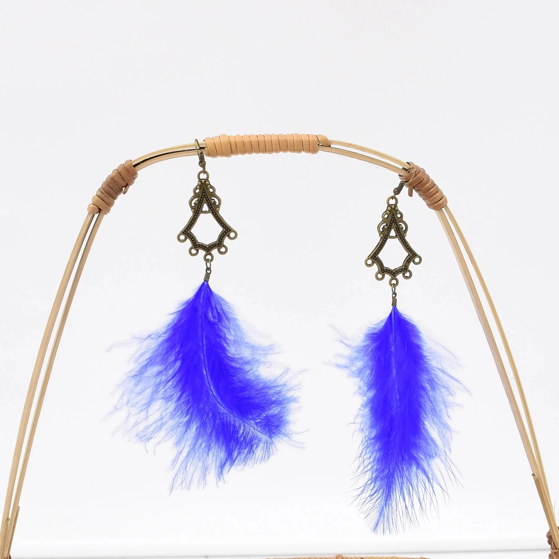 4 пары/компл. НОВЫЕ шикарные серьги-подвески с перьями для женщин раньше