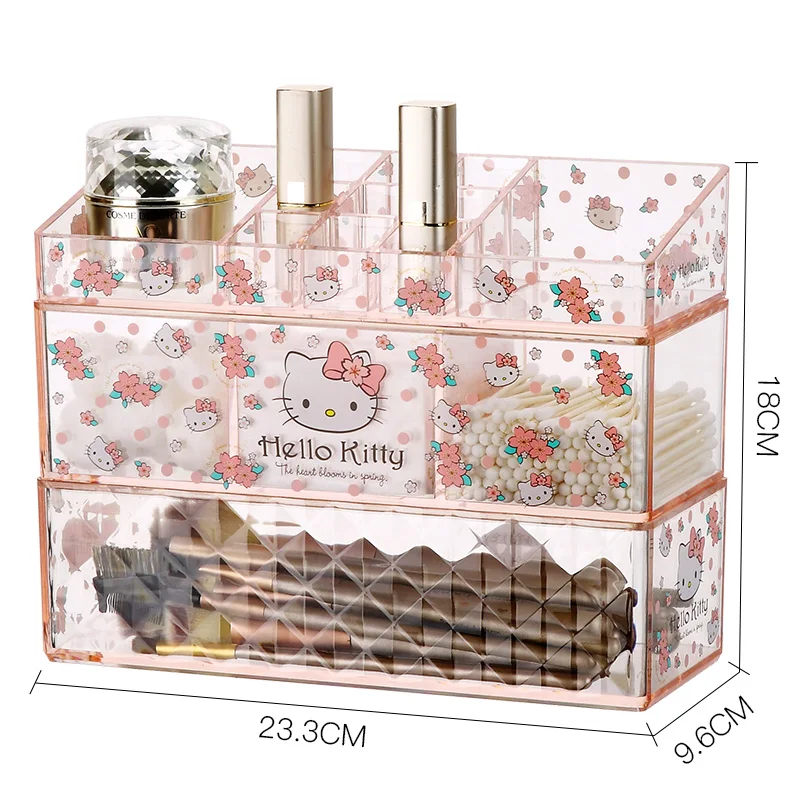 Hello kitty хлопковая коробка для макияжа аксессуары Кисть коллекция пудры акриловый