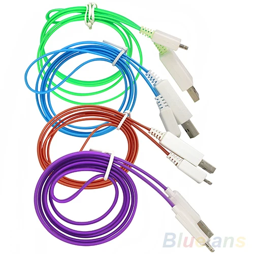 1 м светодиодный usb кабель для зарядки и синхронизации данных iPhone 6S/6S Plus /6 Plus/5S/ Samsung