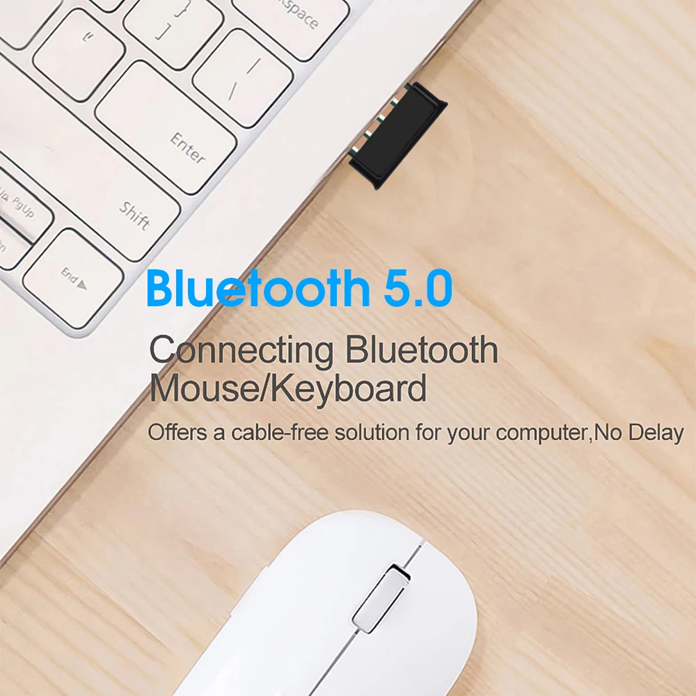 USB адаптер мини-ключ Bluetooth V5.0 приемник разъем передатчик Черный для компьютера ПК