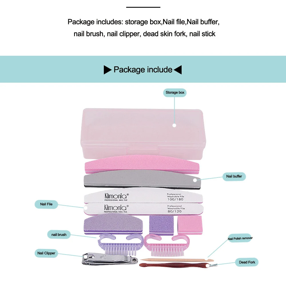 

12pcs/Set Professional Nail Art Files Dust Buffer Sponge Block Buffing Grit Sand UV Gel Polish Acrylic Manicure Pedicure Tools