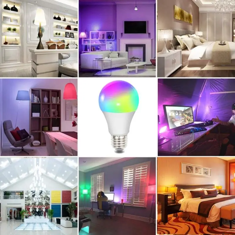 

WiFi Smart Light Bulb B22 E27 LED RGB Lamp Work With Alexa/Google Home 85-265V RGB+White Dimmable Timer Function Magic Bulb