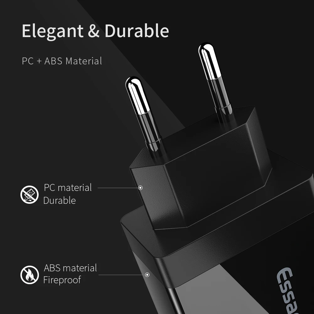 Зарядное устройство Essager USB QC3.0 30 Вт быстрая зарядка 3 0 настенное зарядное для iPhone