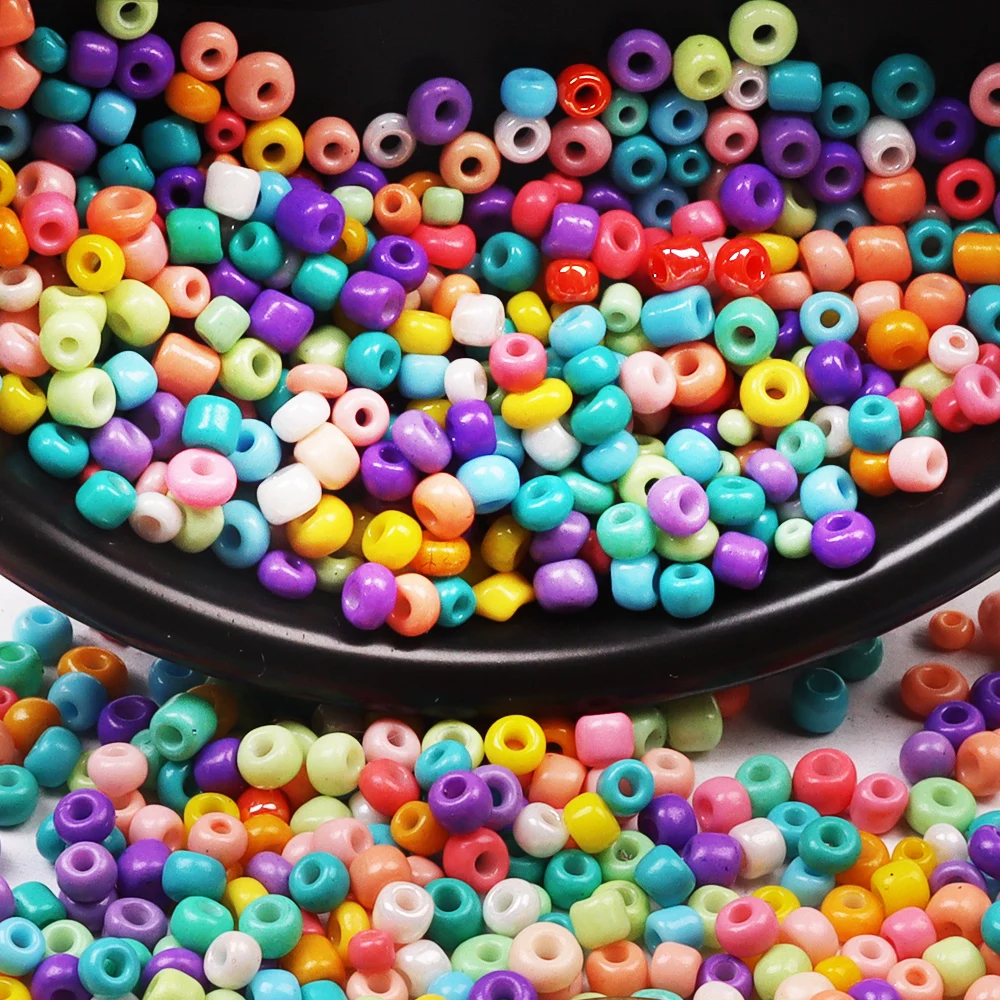 

2/3/4mm Glass Seed Beads Bulk, Craft Small Pony Jewelry Beads for DIY Craft Project Bracelet Necklace Making charm bracelet