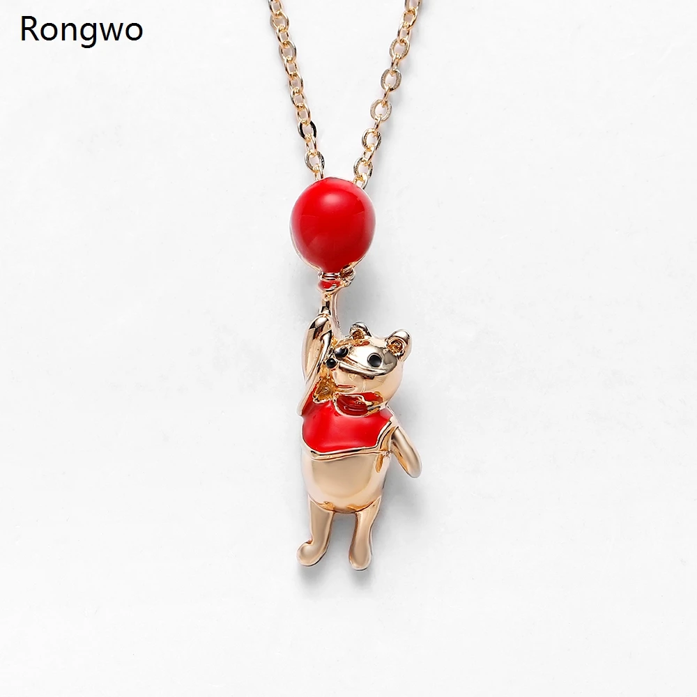 Колье с милой мишкой Винни для ожерелье эмалированное класса люкс подвеска на