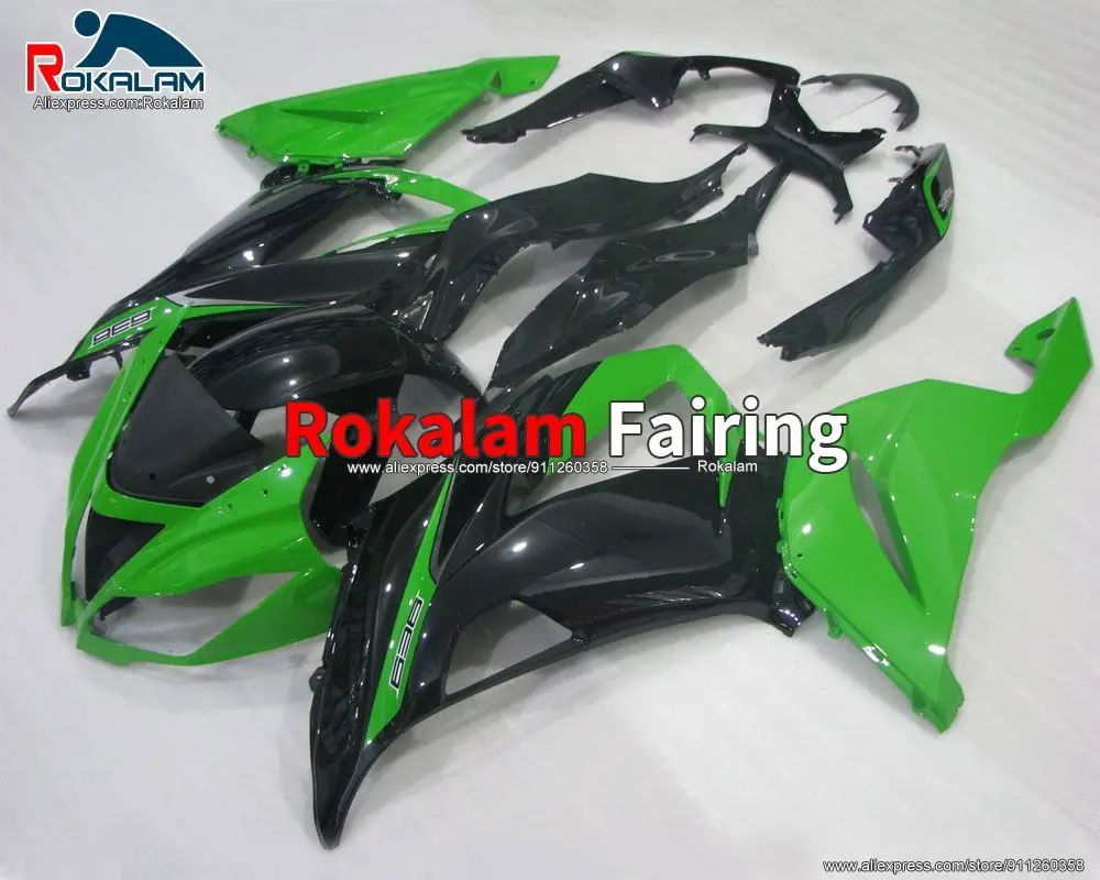 

Covers For Kawasaki Ninja ZX6R 2013 2014 2015 2016 2017 2018 ZX-6R 13 18 Green Black Motorcycle Fairing Kit (Injection Molding)