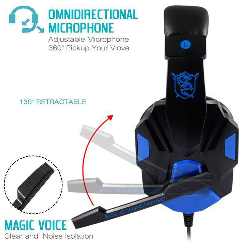 3 5 мм Проводная игровая гарнитура стереонаушники для геймеров PS4 Xbox One Nintendo Switch ПК