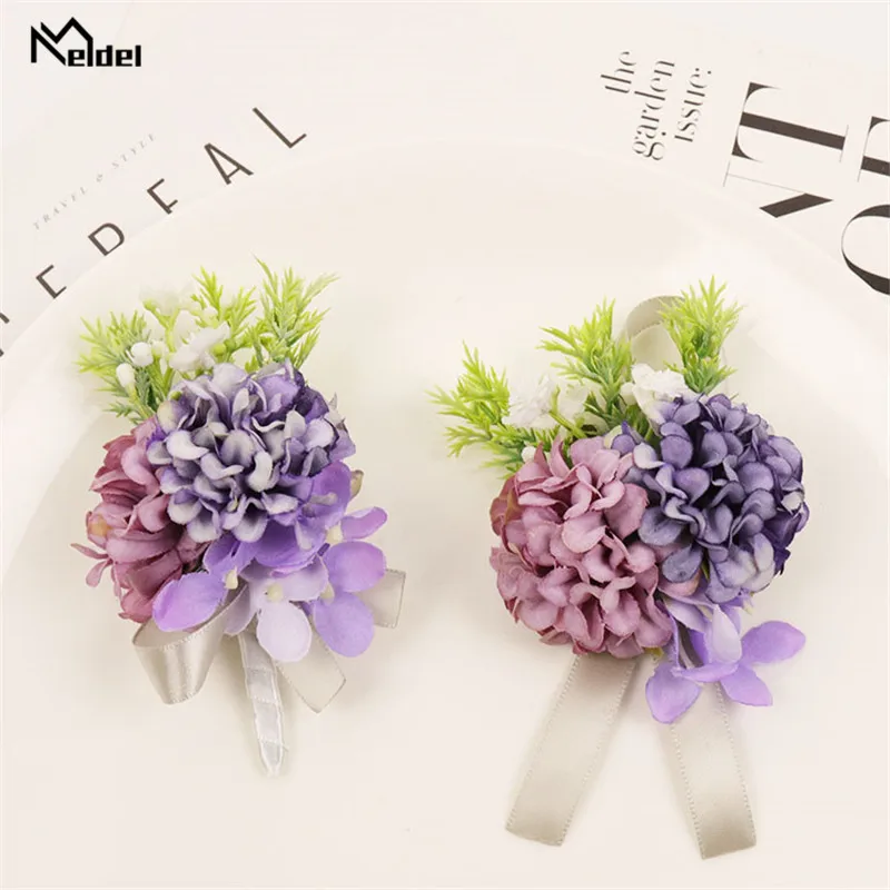 Meldel шелковые свадебные цветы на запястье для подружки невесты декоративные