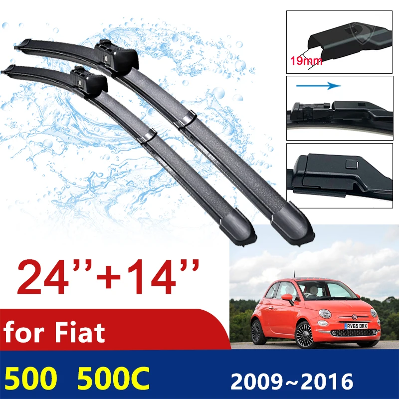 

Car Wiper Blades for FIAT 500 500C 2009~2016 Front Window Windshield Windscreen Car Accessories 2010 2011 2012 2013 2014 2015