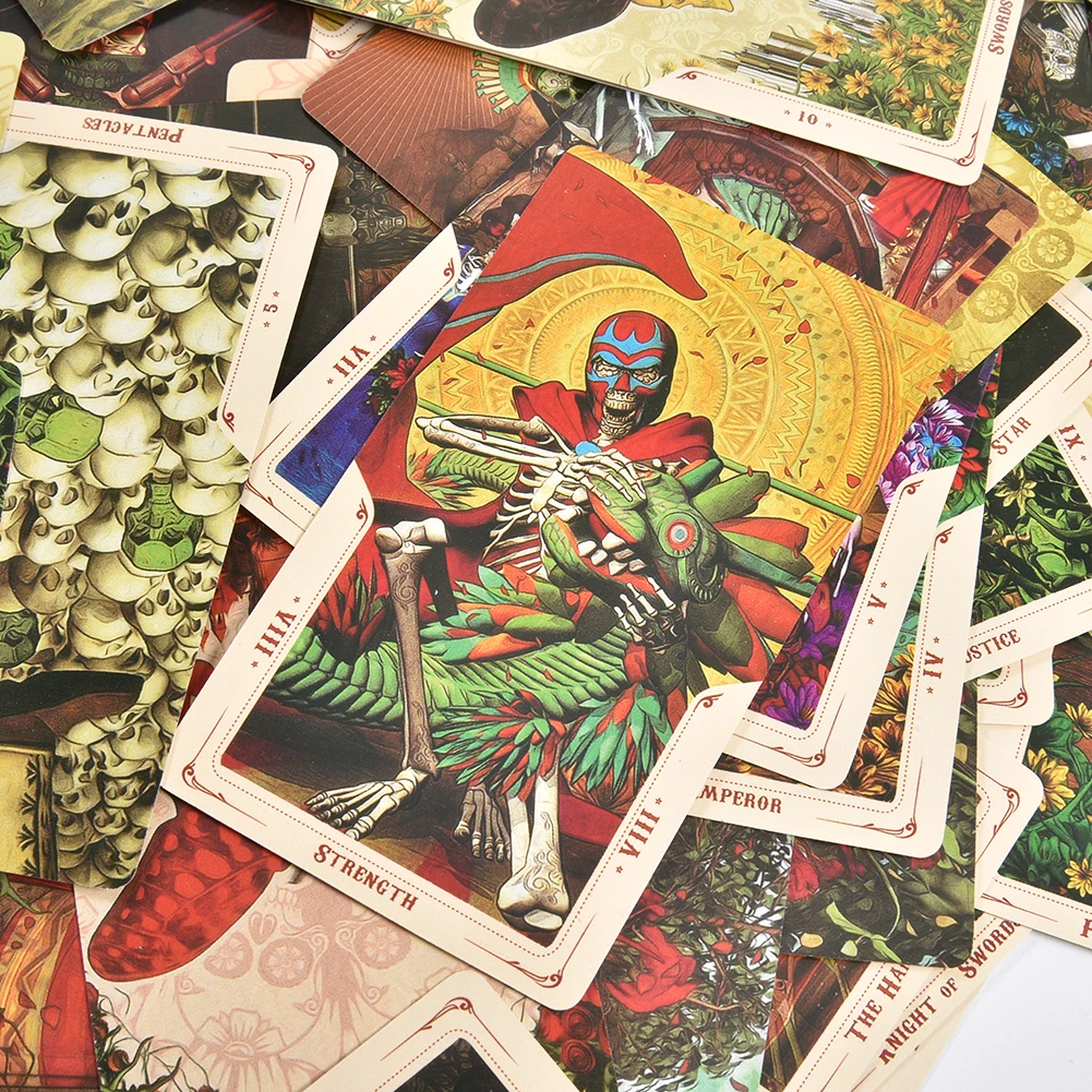 

78PCS Santa Tal Tarot Book of the Dead Suitable for Childrens Playing As A Gift English language Tarot Card