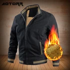 Новая осенне-зимняя утепленная куртка, мужские повседневные деловые однотонные куртки, модная простая приталенная ветровка, Мужская Флисовая Куртка, одежда