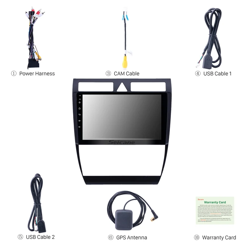 Автомагнитола Seicane 2 + 32 ГБ GPS Android 10 0 для Audi A6 S6 RS6 1997 1998 2003 2004|Автомагнитолы| |