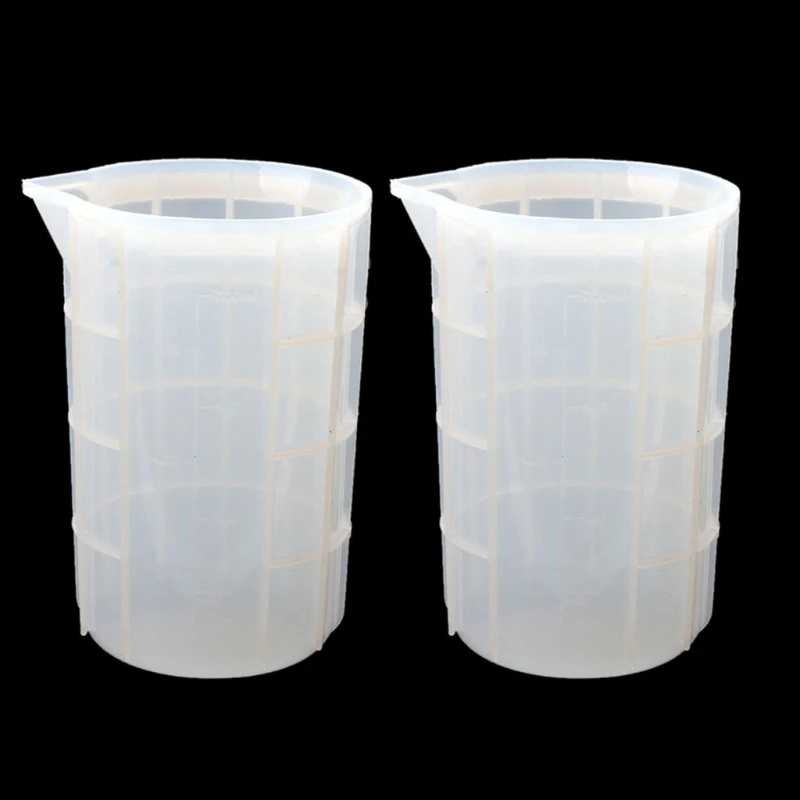 

2Pcs 700ml Extra Large Silicone Measuring Cups Resin Mixing Casting Cups Tools