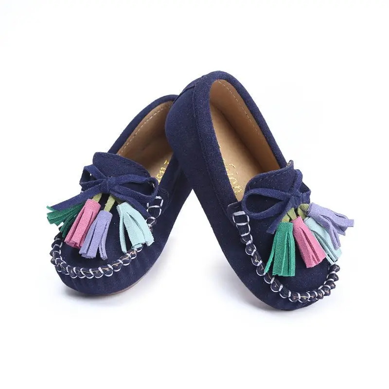 Кожаная обувь для девочек Loafe новинка 2021 детская однотонная с мягкой подошвой