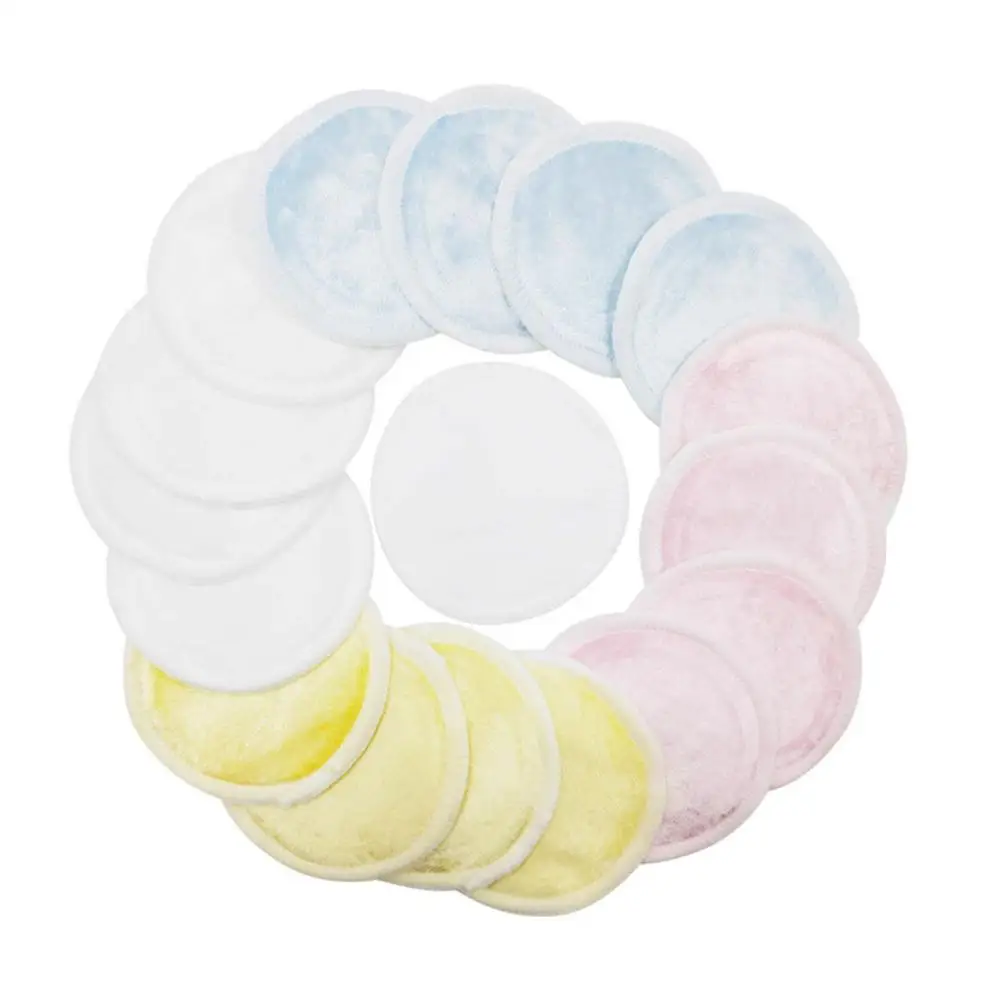 

8/12/16/20Pcs Reusable Cotton Pads Make up Facial Remover Double layer Wipe Pads Nail Art Cleaning Pad Washable with Laundry Bag