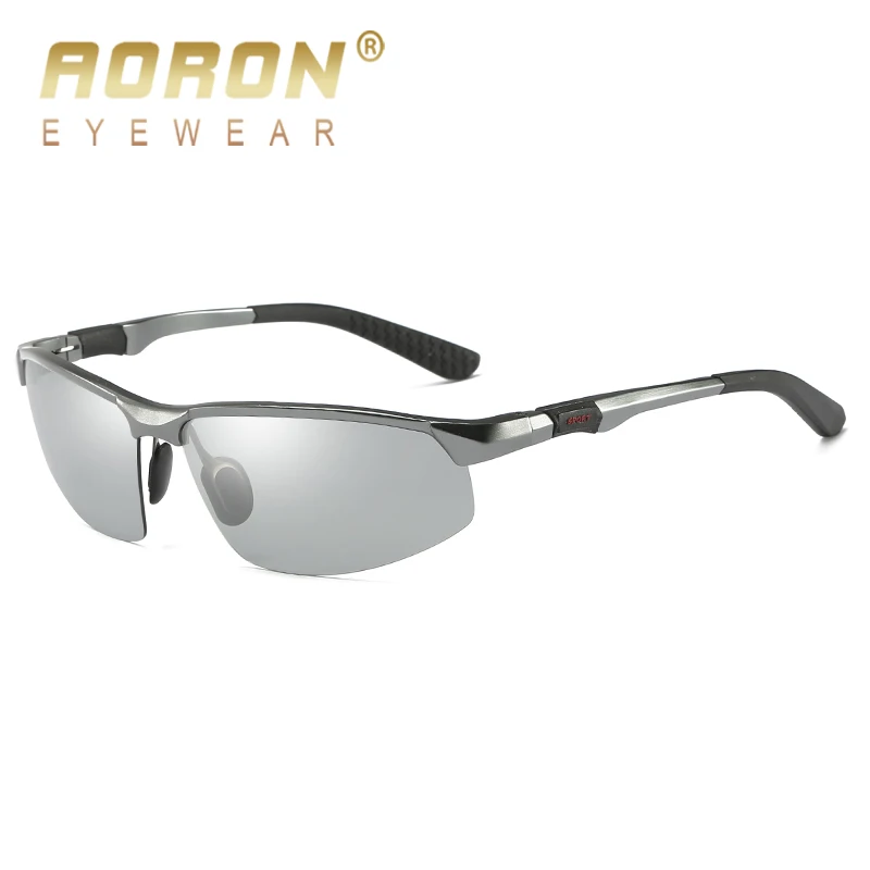 

AORON Aluminium Photochromic Polarized Sunglasses Women Men's Discoloration Goggles Male Eyewear Anti Glare Glasses