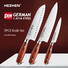 Шеф-повар HEZHEN 3 шт набор ножей, универсальный кухонный инструмент из нержавеющей стали, ножи для приготовления пищи, серия Basic