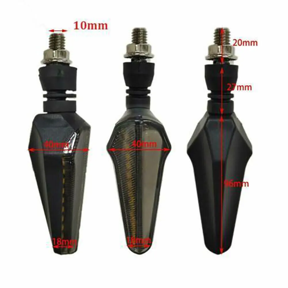 

4pcs Turn Signal Indicator ABS Plastic Amber Flowing DRL Brake Red Front/Rear LED Lights White