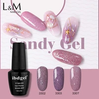 1 pc ibdgel sandy color glitter gel polish gellak nail varnish sandy brown rainbow color uv gel polish for nail manicure
