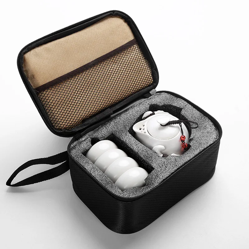 Китайский дорожный чайный набор керамический портативный горшок фарфоровый