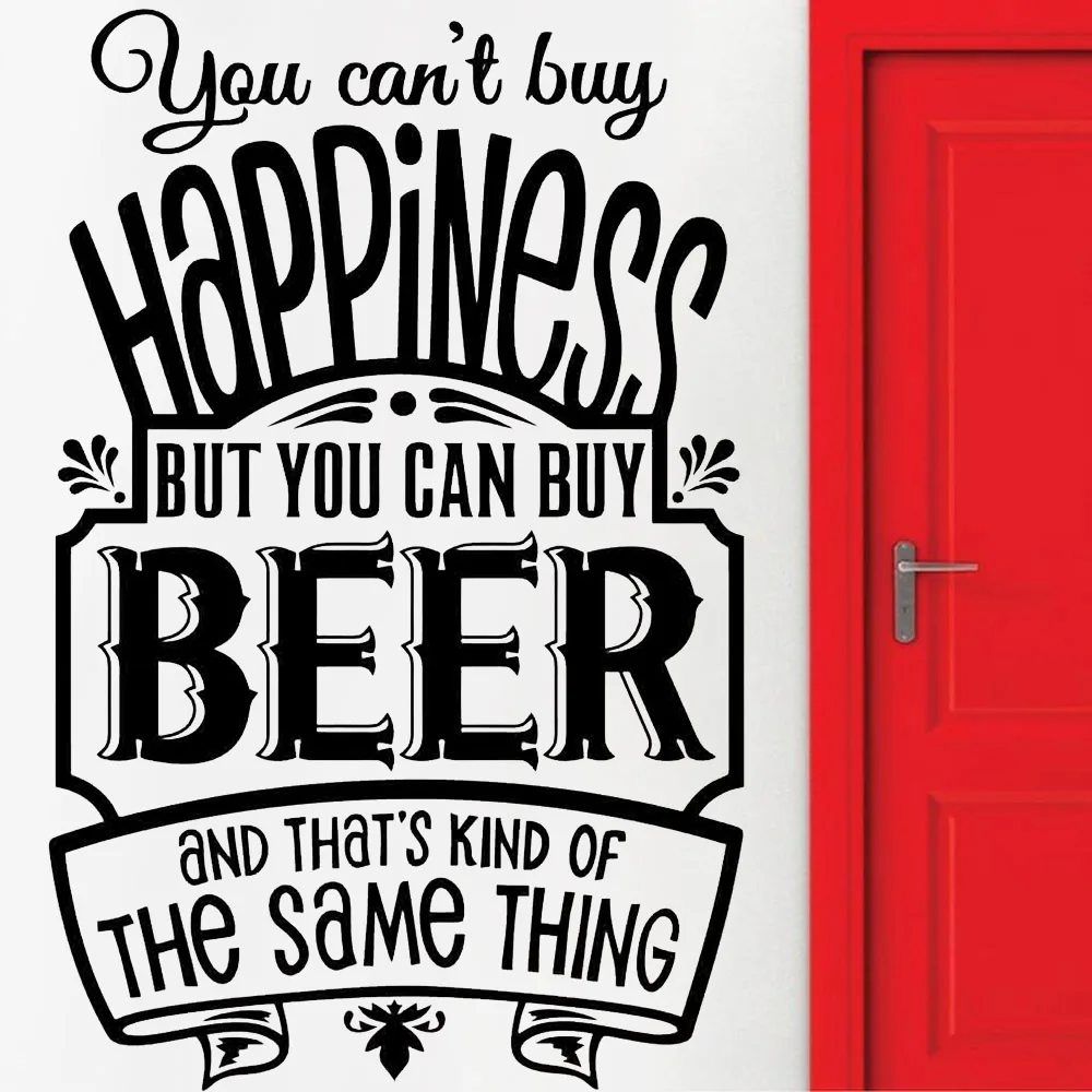 Паб виниловые наклейки на стены Стикеры вы не можете купить счастье но пиво