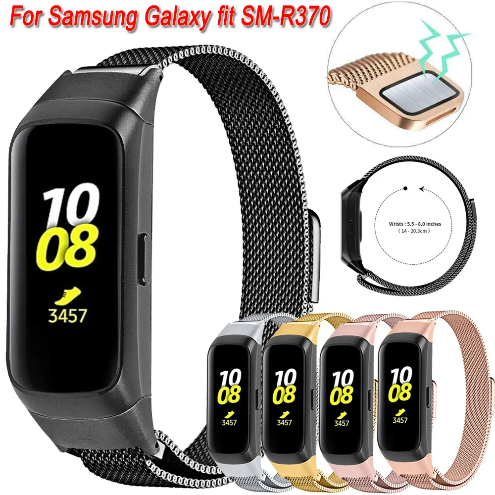 Миланская Магнитная Петля ремешок для samsung Galaxy fit SM-R370 ремешок из нержавеющей стали Браслет замена металлический браслет