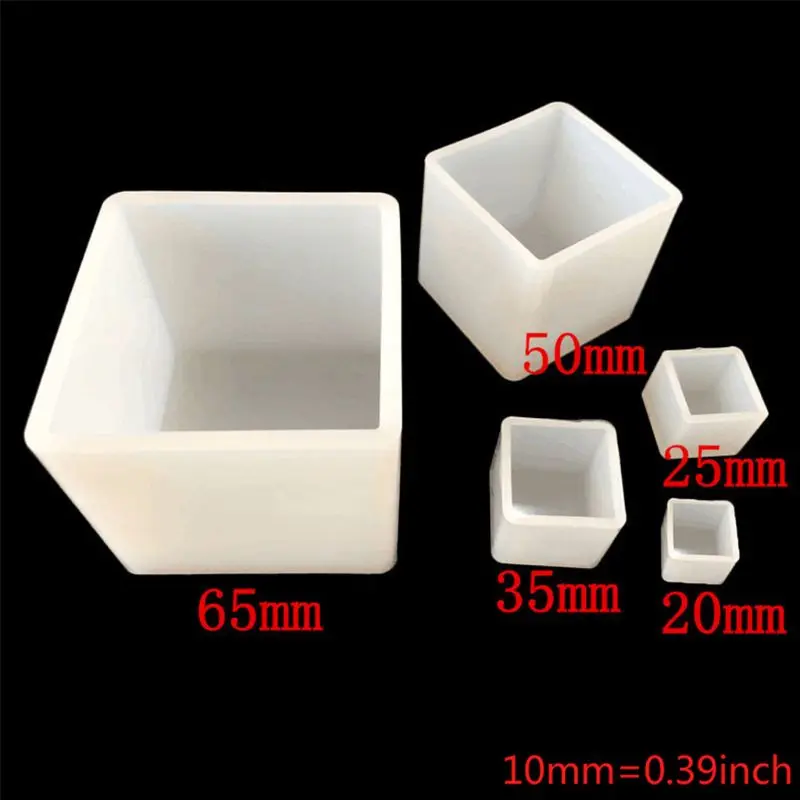 

Resin Casting Molds Square Resin Mold Cube Silicone Molds for DIY Craft Making Silicone Clear Casting Molds, 5 Sizes