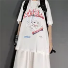 Женские футболки в стиле аниме Харадзюку, футболки с графическим рисунком, футболка с коротким рукавом, футболка оверсайз с графическим рисунком, повседневная женская кавайная аниме одежда
