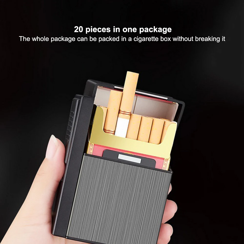 

Smoking Accessories Men Lady Gift Cigarette Storage Container Case Aluminium Alloy Hold 20 Cigarettes Men's Smoking Gadget