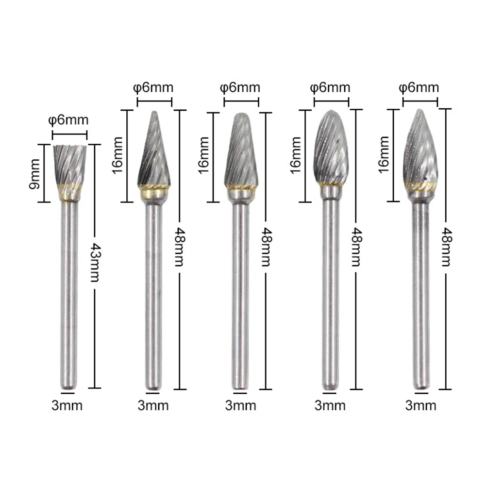 

Wood Files Milling Cutters Rotary Burrs Carving Tools Grinding Heads Woodworking for Household Wooden Accessories