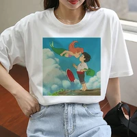kawaii anime goldfish princess on the cliff t shirt women japanese streetwear graphic tshirt harajuku 90s aesthetic t shirts top