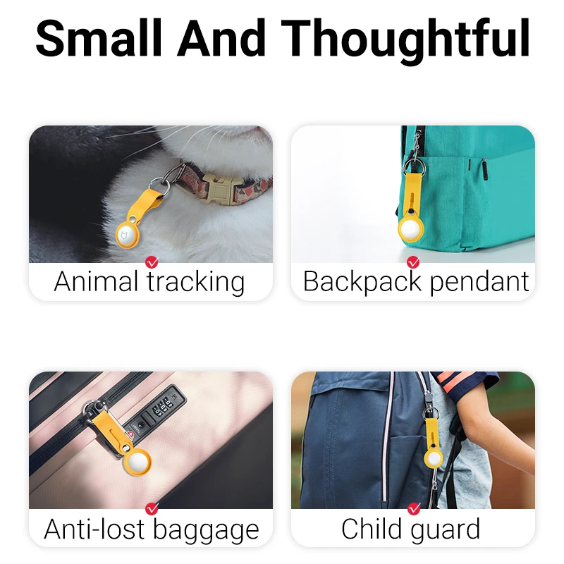 

Liquid Silicone Sleeve For Apple Airtags Protective Case Cover For Apple Airtags Locator Tracker Anti-lost Device Keychain Funda