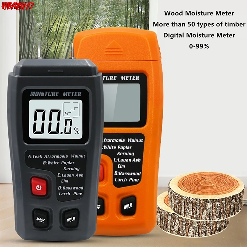

EMT01 Digital Wood Moisture Meter Wood Humidity Test Hygrometer Timber Detector
